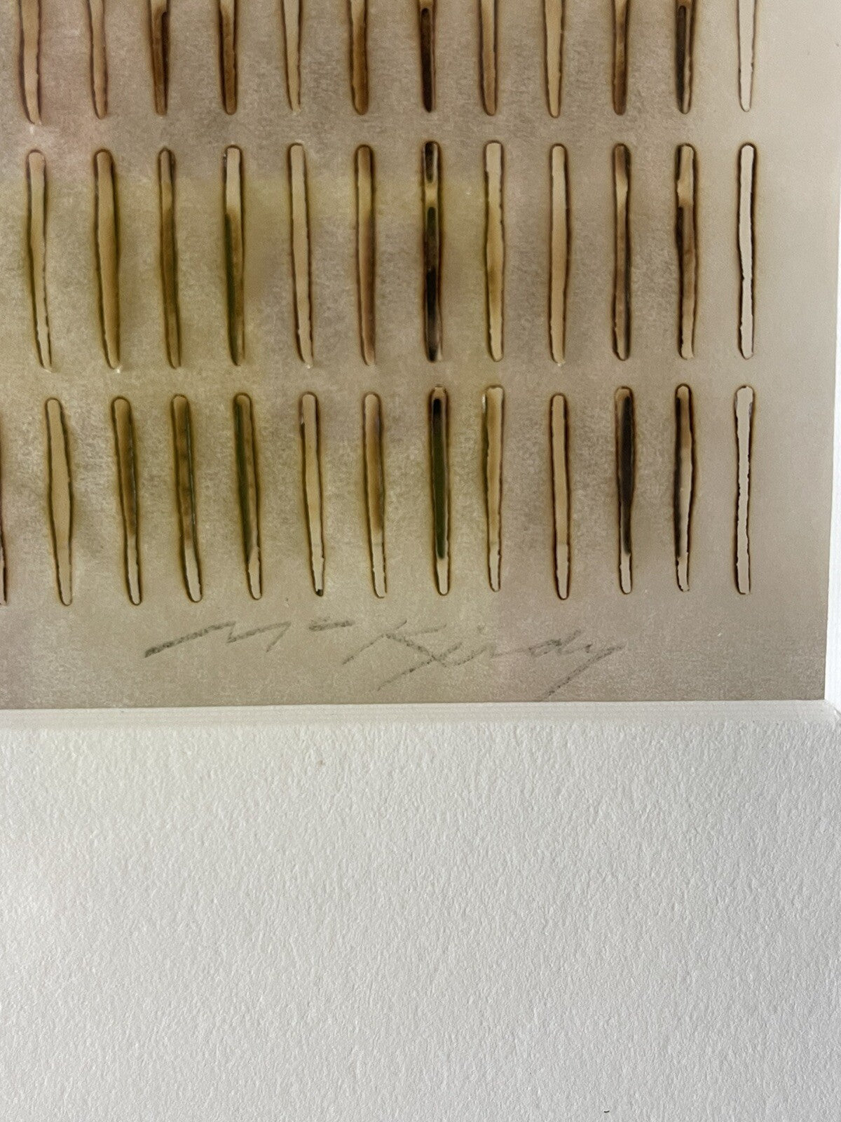 David McKirdy 2000 Burned Glassine Graphite & Museum Board Contemporary Art5