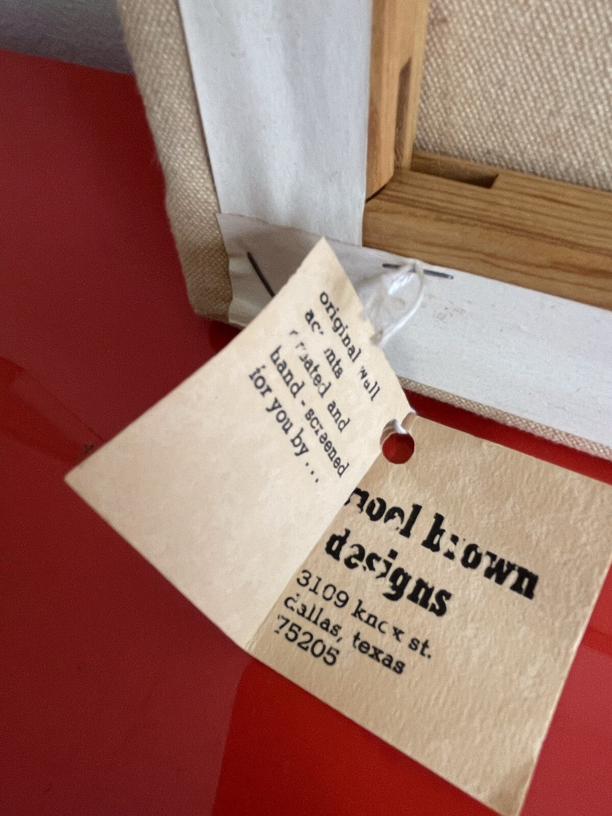 1970s Canvas Fabric Art SAILBOAT Noel Brown Dallas Texas Retro MOD 24” Sq2
