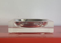 MOD Alessandro Albrizzi Nut Candy Dish 10” Lucite 60s 70s Postmodern Space Age