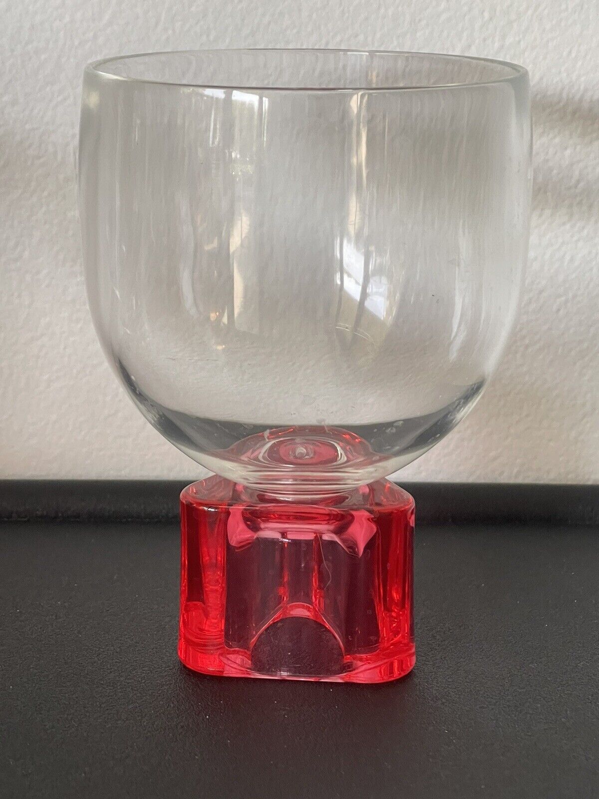 8 Postmodern 80s 90s 00s Era Plastic Goblets w/ Geometric Bases for Water Wine
