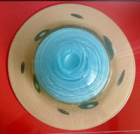 Vintage Venetian Murano Art Glass Centerpiece Bowl 17” Diameter FL Estate Find