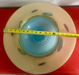Vintage Venetian Murano Art Glass Centerpiece Bowl 17” Diameter FL Estate Find