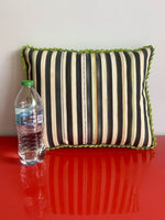 MacKenzie-Childs Stripe Courtly Check Decorative Lumbar Pillow Xmas 15 x 11 NWOT