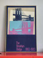Andy Warhol 1983 Brooklyn Bridge Lithograph Poster Original Vintage Unsigned EUC
