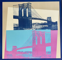 Andy Warhol 1983 Brooklyn Bridge Lithograph Poster Original Vintage Unsigned EUC