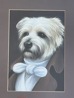 Charming Mitsue Neuville Art Dapper Dressed Dogs Vintage 80s 90s Framed Print Pr