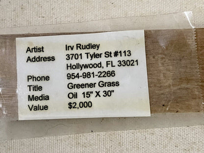 Original Fine Art Painting Realism Signed RUDLEY Oil On Canvas 30” x 15”