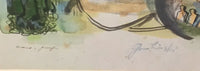 MCM Modernist Print Artist Proof Signed Linski MOD 60s 70s Era Lithograph