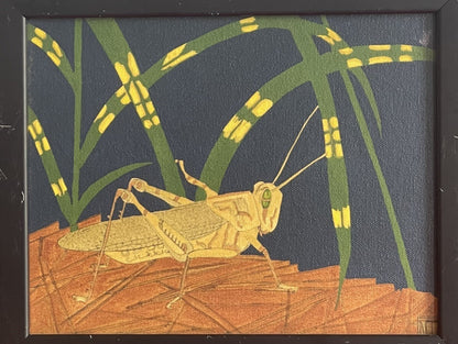 Grasshoppers by Nina Tenser Giclee Fine Art Prints 8” x 10” Framed Bugs Nature