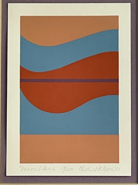 Postmodern Fine Art Serigraph Print Signed Karan Nelson 18/150 Geometric Pop Art