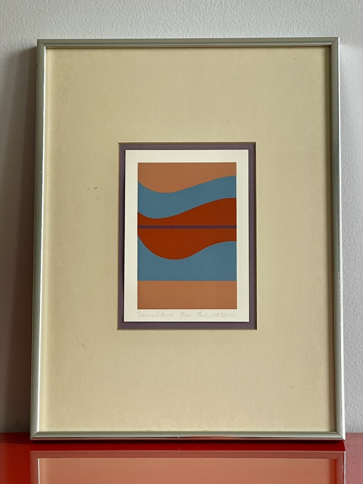 Postmodern Fine Art Serigraph Print Signed Karan Nelson 18/150 Geometric Pop Art