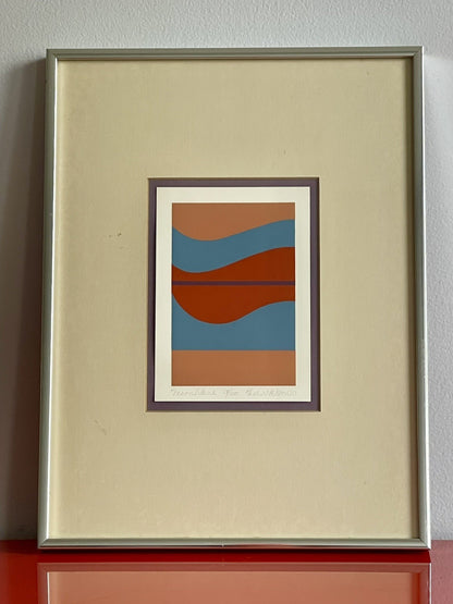 Postmodern Fine Art Serigraph Print Signed Karan Nelson 18/150 Geometric Pop Art