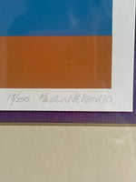 Postmodern Fine Art Serigraph Print Signed Karan Nelson 18/150 Geometric Pop Art