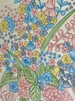 Exceptional Oversized Vintage Chinoiserie Floral Still Life Painting On Silk