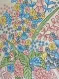 Exceptional Oversized Vintage Chinoiserie Floral Still Life Painting On Silk