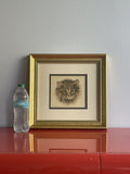 OOAK Cat Kitten Hand-Colored Pastel Lithograph Art Signed Gatterbauer Framed #6