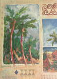 Tropical Impressionist Art Litho Poster Prints Jason Alexander 28x40 Framed Pair