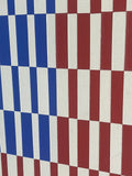 USA American Flag Orig Hard Edge Pop Art Painting on Canvas 39” x 31” Kranzler