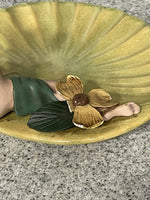 Topless Pin-Up Ceramic Trinket Dish Clamshell Vintage Retro Hawaii Mermaid MCM