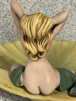 Topless Pin-Up Ceramic Trinket Dish Clamshell Vintage Retro Hawaii Mermaid MCM