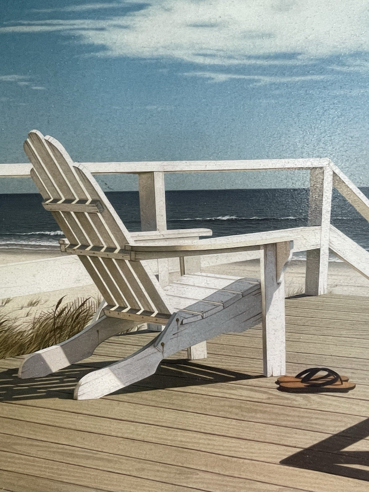 Daniel Pollera Hyperrealism Beach Scene Textured Giclee Fine Art on Canvas Print