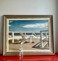 Daniel Pollera Hyperrealism Beach Scene Textured Giclee Fine Art on Canvas Print