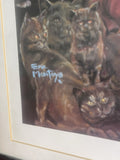 Surrealist Art Dali-esque Lithograph Cats Jimmy Page Led Zeppelin Eric Montoya