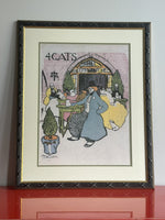 Pablo Picasso “4 Gats” Barcelona Cafe Art Official 1980s Reprint Poster Framed