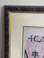 Pablo Picasso “4 Gats” Barcelona Cafe Art Official 1980s Reprint Poster Framed