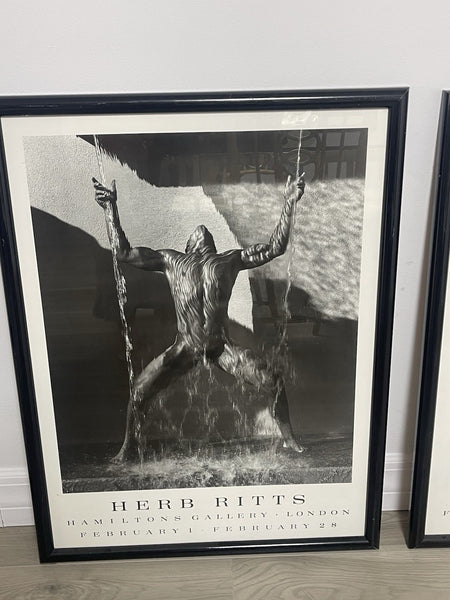 Herb Ritts Framed 1980s UK Exhibition Poster Hamilton Gallery Iconic Photography