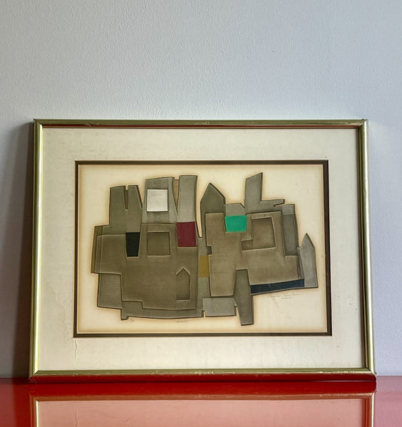 “Memory” by Tsurutani Noboru 1969 Japan Fine Art Print 25/50 Abstract Modernism