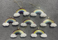 Rainbow Xmas Ornament Christmas Tree Decoration Lot Of 7 KITSCH