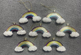 Rainbow Xmas Ornament Christmas Tree Decoration Lot Of 7 KITSCH