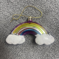 Rainbow Xmas Ornament Christmas Tree Decoration Lot Of 7 KITSCH