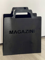 Black Metal Magazine Rack by Eriksen Falk (Norway) Scandinavian Modern Retro 90s