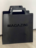 Black Metal Magazine Rack by Eriksen Falk (Norway) Scandinavian Modern Retro 90s