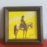 Vic Donahue “PIMA” Western Illustration Art American Indian on Horseback Cowboy