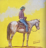 Vic Donahue “PIMA” Western Illustration Art American Indian on Horseback Cowboy