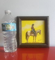 Vic Donahue “PIMA” Western Illustration Art American Indian on Horseback Cowboy