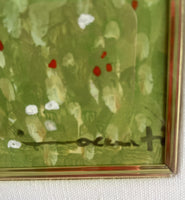 Marcello Innocenti Art Italy Girl On A Swing Orig Painting On Board 1970s Framed