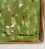 Marcello Innocenti Art Italy Girl On A Swing Orig Painting On Board 1970s Framed