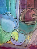 Carolyn Schlam Abstract Postimpressionistic Art STILL LIFE Signed Numbered Litho
