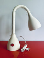 1990s Michael Graves White Minimalist Gooseneck Lamp Postmodern Modernist Design