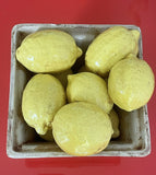 Stunning Italian MAJOLICA Lemon Basket Midcentury Modern MCM Trompe L’oeil Retro