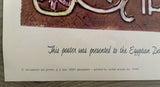 Vintage 1977 AWRET Peace Poster Print Israel Egypt Diplomacy Paix Shalom Salaam