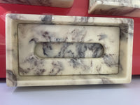 Retro Midcentury Bathroom Set Agate Composite Marble Swirl Hollywood Regency 3pc