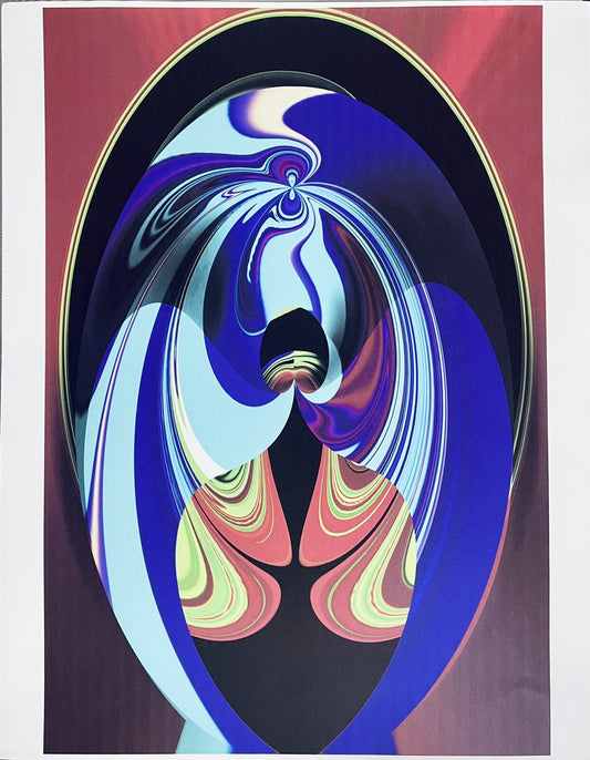 Groovy Psychedelic Abstraction #2 Fine Art Print Unframed 19” x 24” Unsigned0