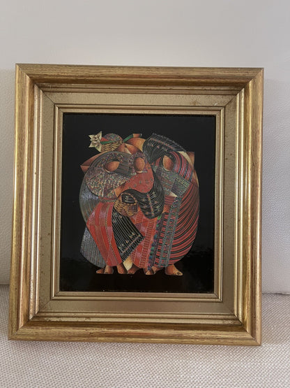 David Ordonez 2005 Textured Embellished Lithograph Guatemala Folk Art w/ COA1