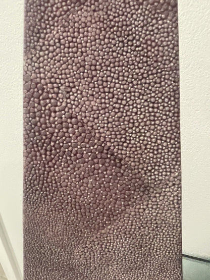 Maitland Smith 23.5” Purple Plum Gray Shagreen Texture Obelisk Hollywood Regency2