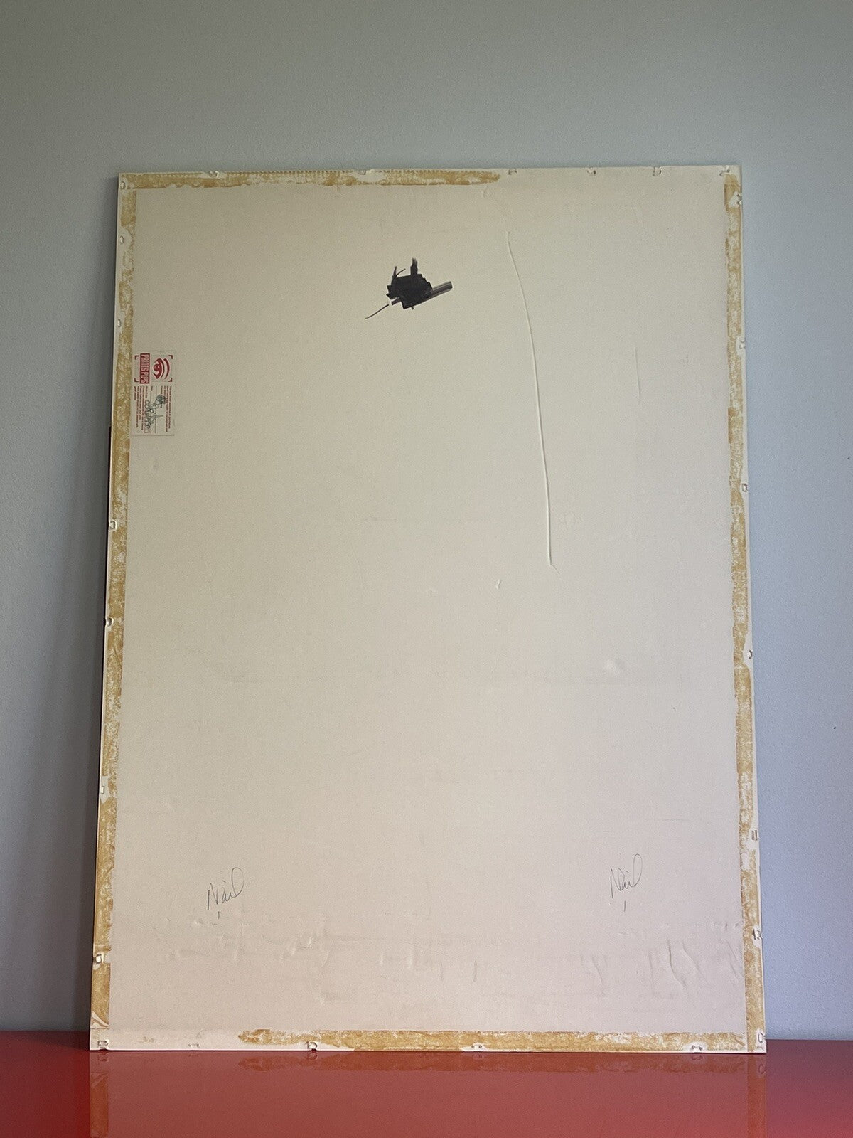 80s 90s Elba Alvarez Geometric Abstract 29” x 40” Gallery Exhibit Poster Postmod2
